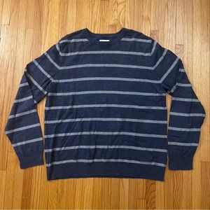 Men's Navy Striped Sweater